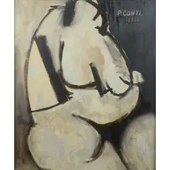 Firenze 1900 - 1988 / Senza titolo, 1931 by Primo Conti, oil on panel, offered Mar 2025