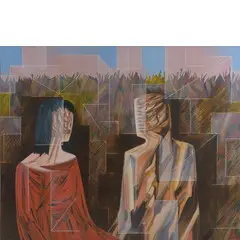 Mario Rossello, Savona 1927 - Milano 2001 / Dietro la città, oil on canvas