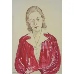 Rovigo 1887 - Peyloubere 1969 / Donna, 1940 by Mario Cavaglieri, mixed media on paper, offered Mar 2025