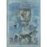 Ibrahim Kodra, Ishmi 1918 - Milano 2006 / Suonatore, 1960, oil on canvas