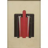 Luigi Veronesi, Milano 1908 - 1998 / Il guardiano della porta 'Anatema' di Andrew, lithograph a colori on paper