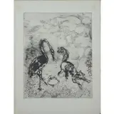 Marc Chagall, Lezna 1887 - Saint Paul de Vence 1985 / La volpe e la cicogna, 1952, etching
