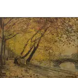 Michele Cascella, Ortona 1892 - Milano 1989 / Senza titolo, Stampa rilievografica su carta applicata su tela