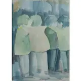 Enzo Simonetti, Matelica 1914 - Milano 1973 / Senza titolo, mixed media on paper
