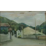 Aldo Bergamini, Paesaggio, oil on canvas