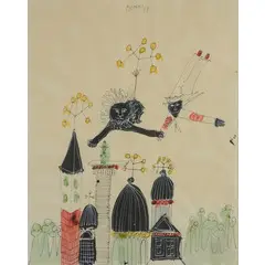 Gennaro Picinni, Bari 1933 / Senza titolo, 1955, mixed media on paper