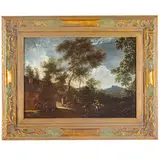 Pandolfo Reschi, Paesaggio con viandanti, oil on canvas