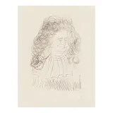 Salvador Dalí, Le portrait de La Fontaine, from La Bestiaire de La Fontaine (Field 74-1A), 1974, Engraving on Richard de Bas paper