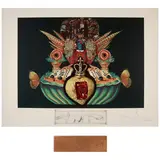 Les chairs monarchiques from Les diners de Gala; La cuillère aux béquilles (2 works) (Field 77-5-G) by Salvador Dalí, 1977, Photolithograph in colors with etched remarque on Rives BFK paper, sold Nov 2025