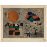 Le Sourire aux ailes flamboyantes (Maeght 1705) by Joan Miró, 1954, Lithograph in colors on Arches paper, offered Nov 2025