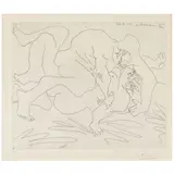 Pablo Picasso, L'Étreinte (Bloch 1114, Baer 1107), 1963, Etching on Rives BFK paper