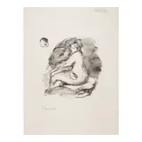 Pierre-Auguste Renoir, Etude de Femme Nue, Assise, Variante 1, from L'Album des Douze Lithographies Originales de Pierre-Auguste Renoir   (Delteil/Stella 43), c. 1904, Lithograph on wove paper, Delteil's 2nd (final) state