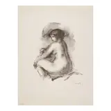 Pierre-Auguste Renoir, Étude de Femme Nue, Assise, from L'Album des Douze Lithographies Originales de Pierre-Auguste Renoir  (Delteil/Stella 42), 1904, Lithograph on wove paper