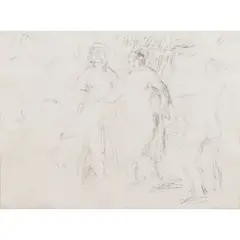 Pierre-Auguste Renoir, Les Baigneuses (Le Jugement de Paris) (Delteil/Stella 51), 1908, Lithograph on Ingres d'Arches laid paper with watermark MBM