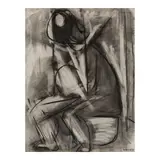 Lee Krasner, Nude Study From Life, 1939, charcoal on paper