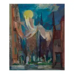 Franz Kline, Old Sephardic Cemetery in Chinatown, circa 1948, oil on canvas
