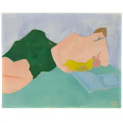Sally Michel Avery, Nursing Mother, 1969, oil on canvas board