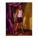 Hugh Auchincloss Steers, Purple Skirt, 1992, oil on gessoed paper
