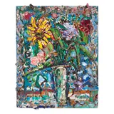 Julian Schnabel, Untitled, 1985, oil, plates and Bondo on wood