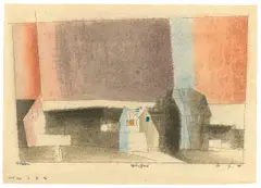 Markvippach by Lyonel Feininger, 1925, Aquarell und Tuschfeder auf Bütten, sold Nov 2017