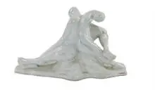 Edwin Binder, Untitled (Two Figures Seated Back to Back), 1978, Marble