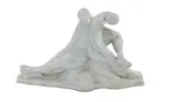 Edwin Binder, Untitled (Two Figures Seated Back to Back), 1978, Marble