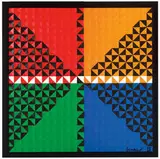 Sidney Jonas Budnick, Concerto No. 8, Concerto No. 12, and Concerto No. 29 (3), 1973, Oil on molded Masonite panel