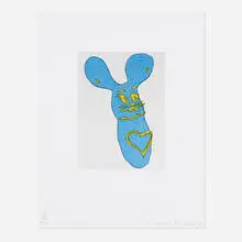 Balloon by Donald Baechler, 1999, soft-ground etching and aquatint in colors on Magnani Pescia, sold Jul 2022