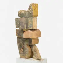 Bent Sørensen, Untitled, pigmented and enameled cement, enameled steel