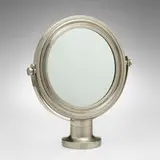 Sergio Mazza, Tabletop mirror, c. 1965, nickel-plated steel, mirrored glass