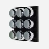Mirage ceiling light, model 14109 by Angelo Lelii, c. 1965, chrome-plated and enameled steel, sold Jul 2022