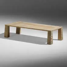 Coffee table by Jean-Michel Frank, limed oak, sold Jul 2022