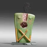 Robin Grebe, Mind/Body Problems, 1999, painted cast glass, mixed media