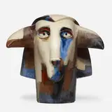 Shin Sang-Ho, Head from the Dream of Africa series, 2001, glazed ceramic