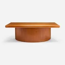 Dyrlund, Skyline desk, c. 1965, teak, leather