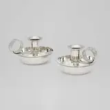 Gorham Manufacturing Company, Rare Brighton Buns traveling chambersticks, pair