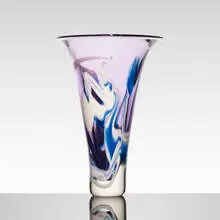 Caleb Nichols, Trumpet Vessel, 1987, internally decorated glass