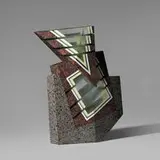 William Carlson, Untitled (from the Contrapuntal Series), 1990, granite, glass, steel wire