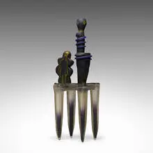 José Chardiet, Untitled, c. 1995, hot-sculpted and sandcast glass