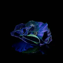 Dale Chihuly, Royal Blue and Chrome Green Persian Set, 1988, hand-blown glass