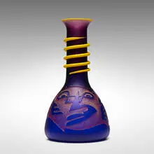 Dan Dailey, Melon Man, 1990, blown glass with sandblasted surface drawing, acid polish and vitreous enamel