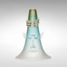 Dan Dailey, Hermes, sandblasted and acid-polished blown glass, with applied details