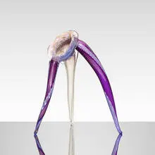 Stephen Dee Edwards, Violet Tripod, 1985, hand-blown and cut glass