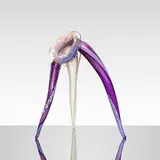 Stephen Dee Edwards, Violet Tripod, 1985, hand-blown and cut glass