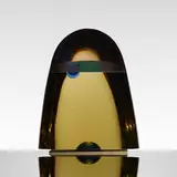 Jan Fišar, Stein Mit Blauem Auge, 1984, glass, bronze