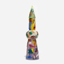 Shard Rocket by Richard Marquis, 1988, hand-blown glass, paint, sold Jun 2016