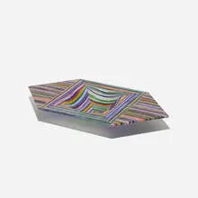 Schale No. 29 by Klaus Moje, 1988, sheet glass, stripped, kilnformed and wheel cut, sold Jun 2016