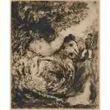 Marc Chagall, Hen with Golden Eggs, 1952, etching and drypoint on laid paper, [approximate dimensions -
