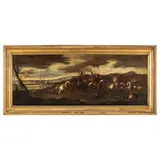 Giovanni Luigi Rocco, Scontro tra cavalieri, oil on canvas