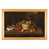 Paolo Paoletti, Natura morta con cesto di frutta, oil on canvas